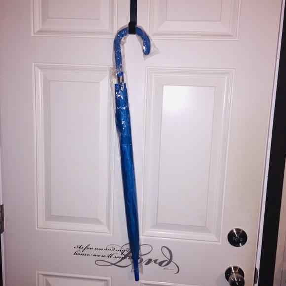 NEW IMPLIVA CANE HANDLE AUTO OPEN BLUE UMBRELLA - Picture 11 of 11